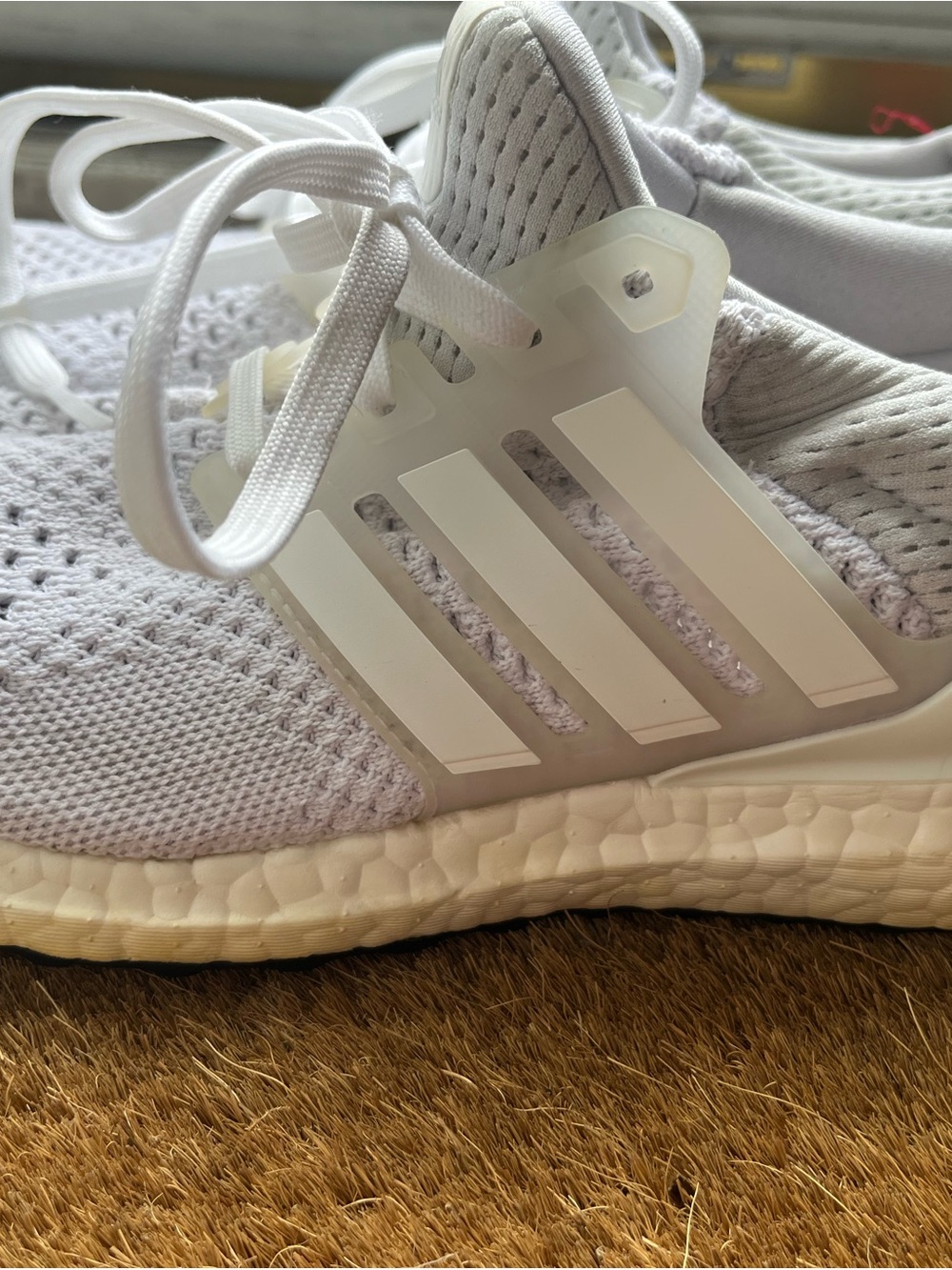 adidas White Knit Ultraboost Athletic Sneakers - Picture 3 of 10